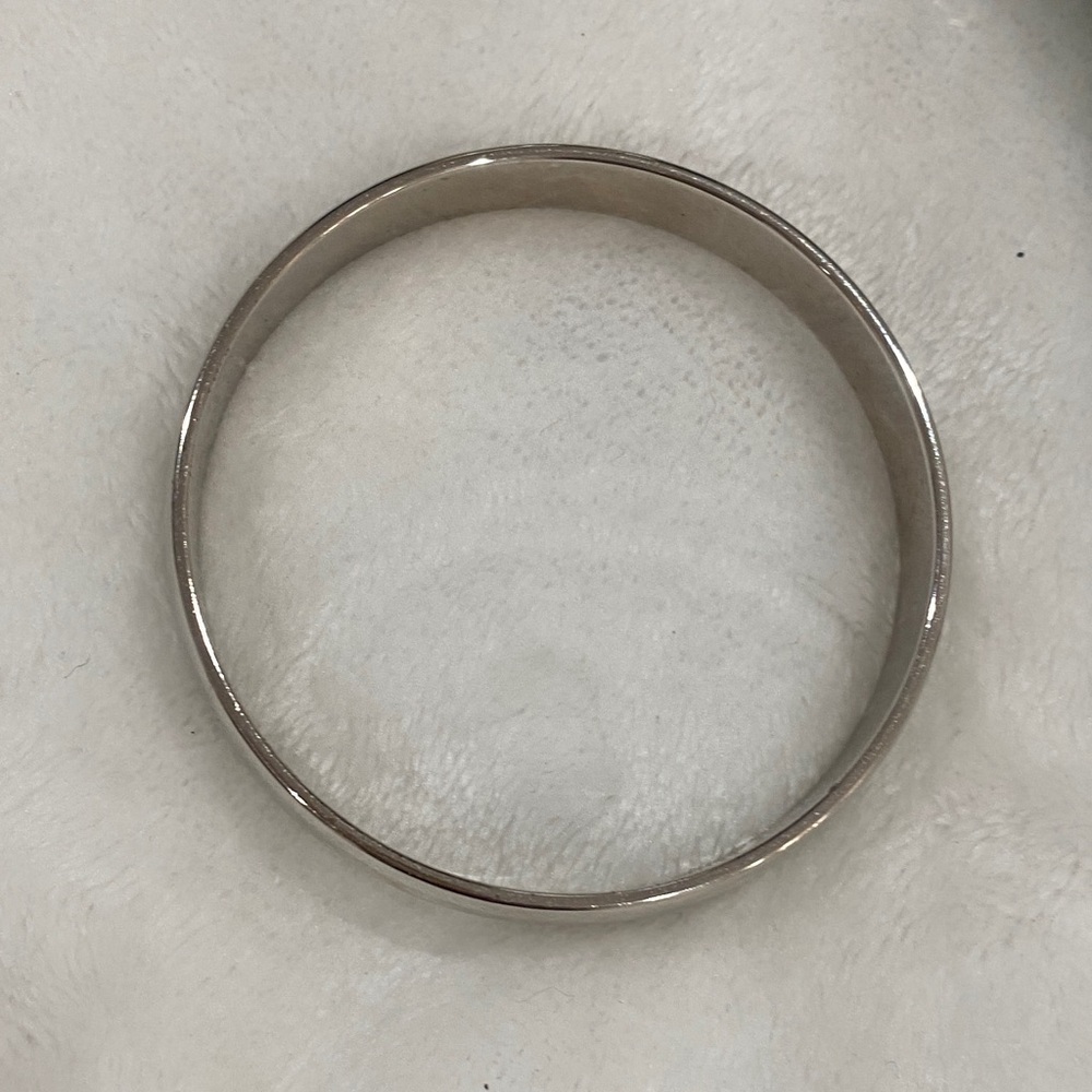 MONET VINTAGE Silver-Tone Metal Bangle Bracelet - Picture 2 of 6